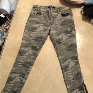 Express Olive Camo Skinny Jeans